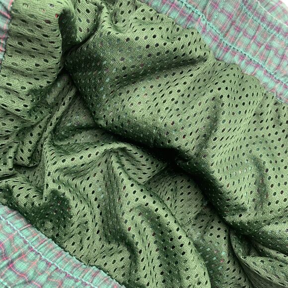 Vntg Equus Golf Mesh‎ Pullover Green Plaid Jacket Water Repellent Sz L Pocketsf - Picture 5 of 9